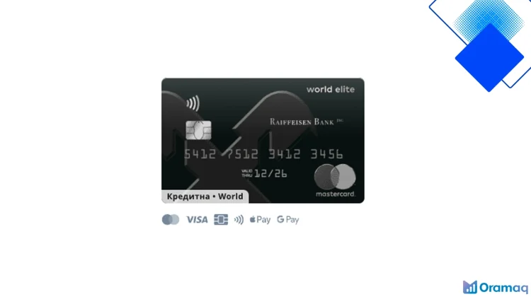 Кредитна картка Mastercard World Elite від Райффайзен для мандрівників з доступом до бізнес-залів, кешбеком і зняттям готівки без комісій